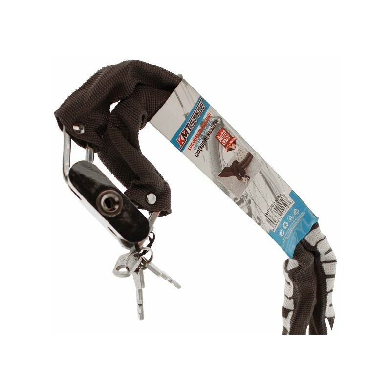 Lucchetto Con Catena Per Bici E Moto | Antifurto Resistente | 10mm X 2m | 5 Chiavi - Foto 10