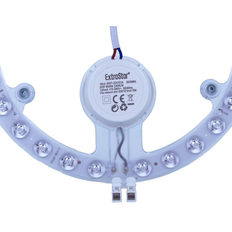 BORDEAG Modulo LED per Plafoniera, 2 Pezzi Modulo ad Anello a LED 36W, Bianco 6000K, Set di Conversione per Plate Ad Anello, 23 cm, per Scheda Retrofit Ricambio