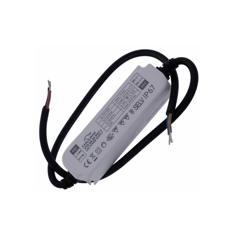 Alimentatore Trasformatore LED Cerificato ENEC Output 24W 24V 1A Input 220V  IP67 Compatibile Meanwell LPV-24-24