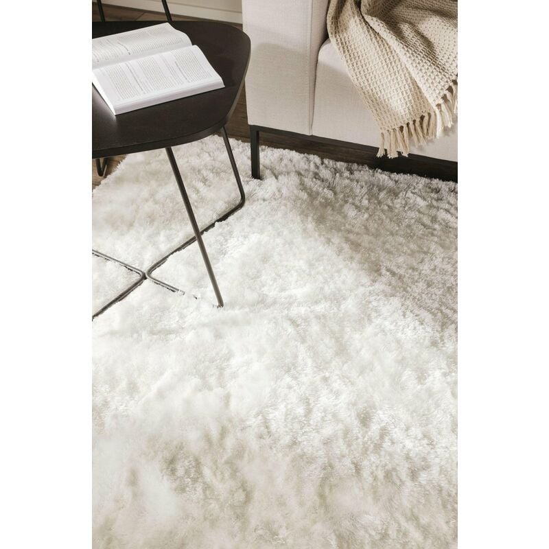 Tappeto shaggy WHISPER colore bianco stile glamour 80x150 benuta