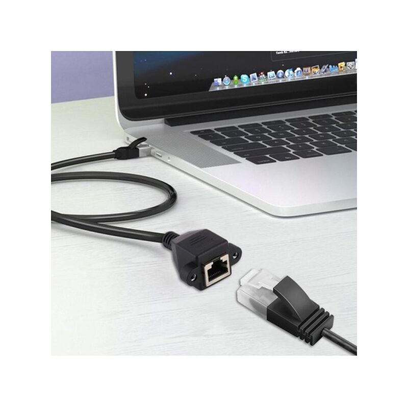 Elecbee RJ45 maschio a RJ45 femmina Montaggio a pannello Rete LAN Ethernet Cavo di prolunga ad alta velocità Viti di montaggio M3 30CM Elecbee RJ45 maschio a RJ45 femmina Montaggio a pannello Rete LAN Ethernet Cavo di prolunga ad alta velocità Viti di montaggio M3 30CM