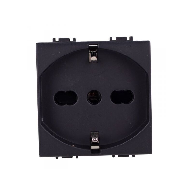 Presa Schuko 2P+T 16A Nero - Compatibile Con Bticino Living Light, Per Installazione A Parete - Foto 8