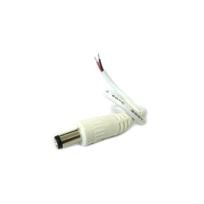 2 PZ Connettori Spinotto Maschio DC JACK Diametro 5,5mm x 2,1mm Per  Alimentatore Controller Strip Led