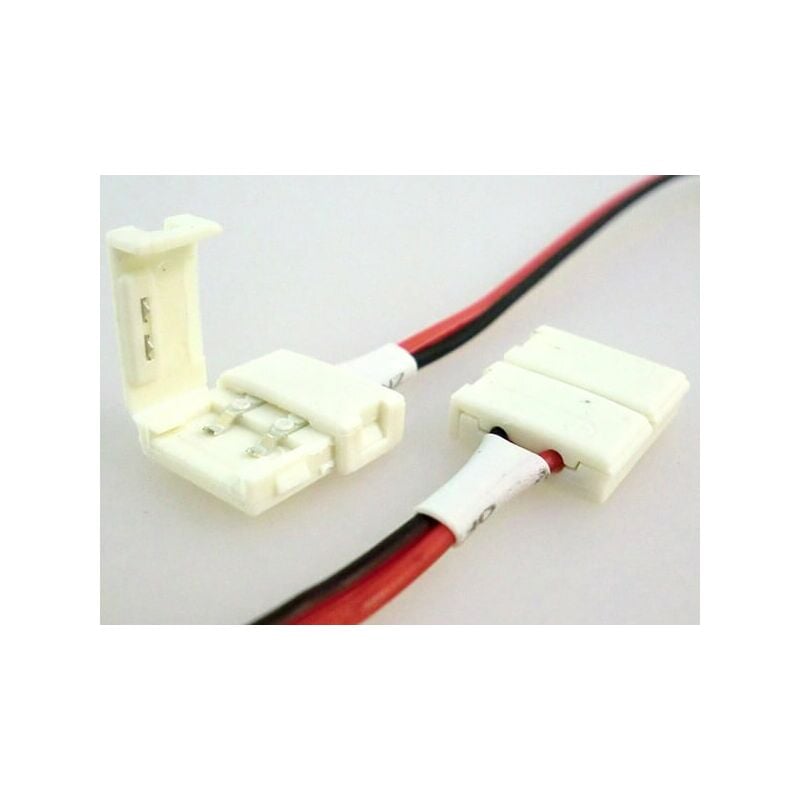 LEDLUX 4 Pezzi Connettore Striscia Led 2 PIN, Per Striscia Led Mono Colore  (Chiudere, Passo 10mm) : : Illuminazione