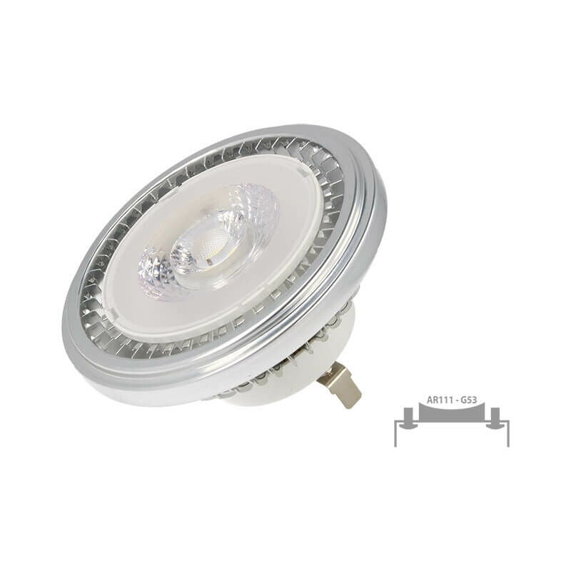 Ampoule LED AR111 12W 1080Lm 4200ºK G53 40.000H [HO-COBAR111-12W-W]