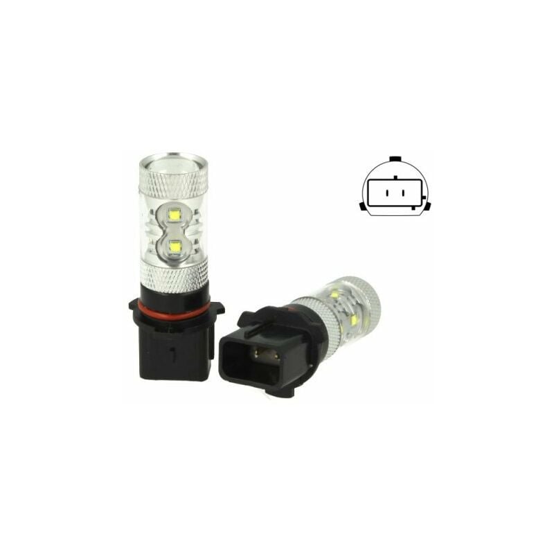 Lampada Led PSX26W H28W Canbus 50W 12V Bianco Per Luci Diurne Fendinebbia  Frecce Audi A4 B8 Q5 Skoda 10 Led Cree Da 5W