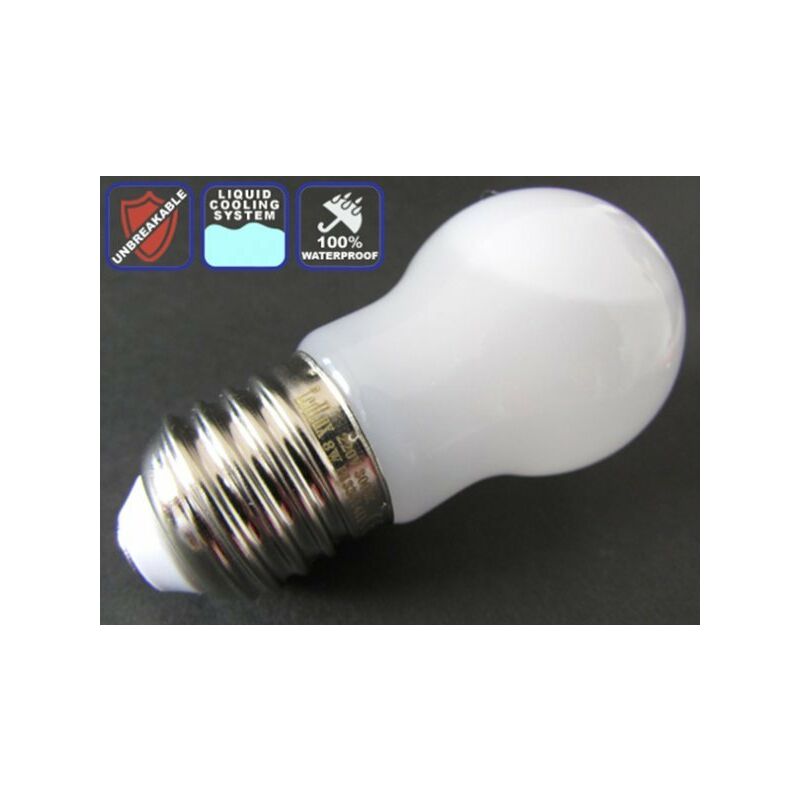 Lampada Led Sfera E27 8W=85W Antiurto Raffreddamento A Liquido Bianco Caldo  3000K Impermeabile