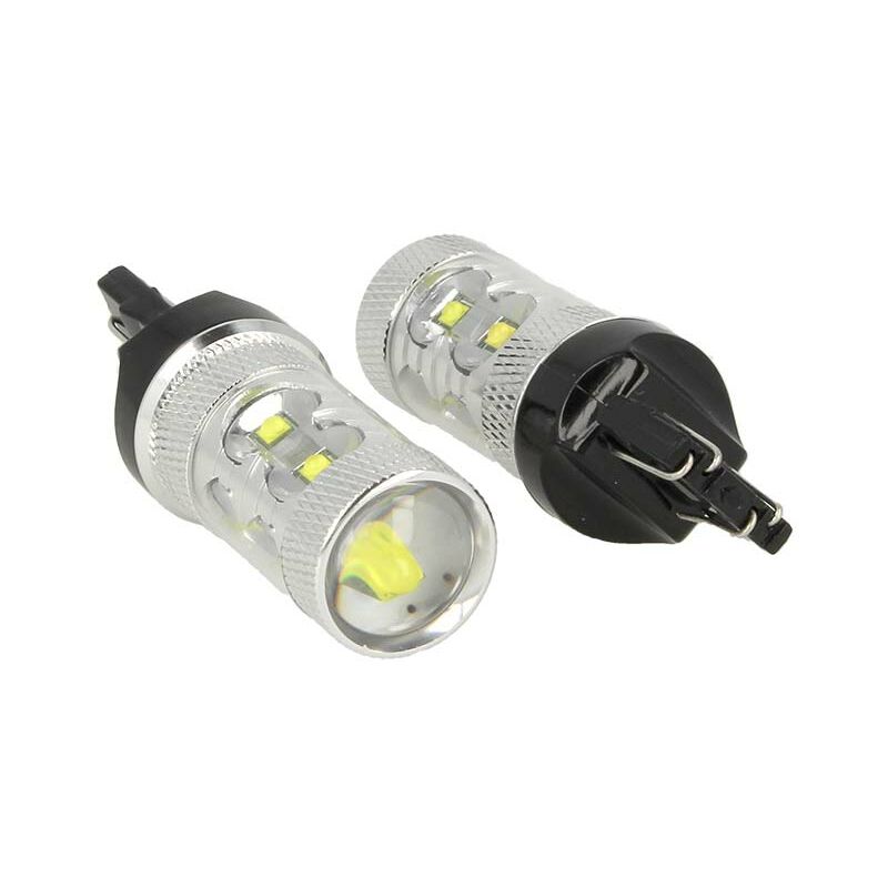 COPPIA LUCI DIURNE T20 A LED NO ERROR BIANCO GHIACCIO PER BMW