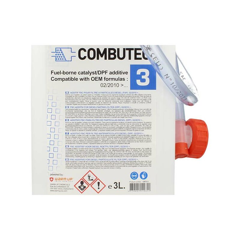 WARM UP COMBUTEC 3 CBT3-3 Cerina Additivo FBC OEM Per FAP Compatibile con  Eolys Powerflex 3 Litri