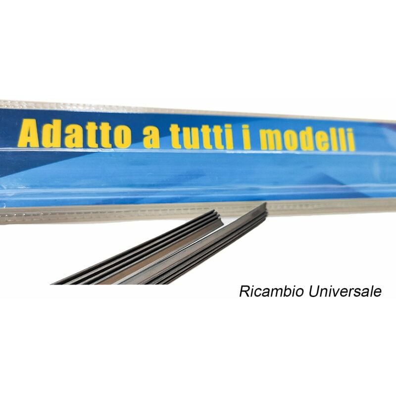 Coppia Gommini Refill Flat 28'' 700 mm Ricambio Universale Per Spazzole  Tergicristallo In Ferro