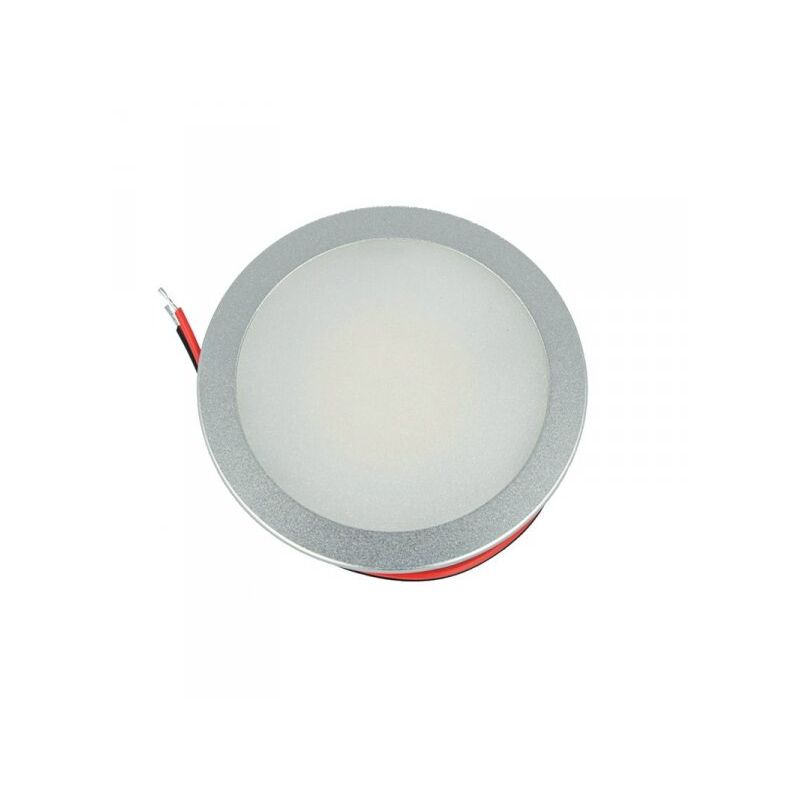 Mini Faretto Led Da Incasso Rotondo 5W AC/DC 12V DC 24V Bianco Neutro Foro 60mm Colore Alluminio Satinato