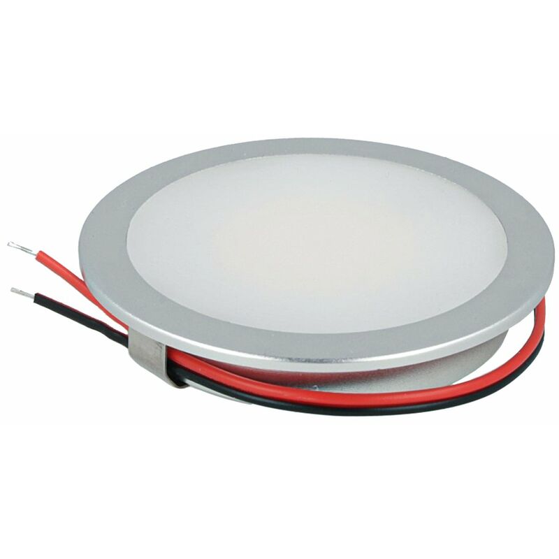 Mini Faretto Led Da Incasso Rotondo 5W AC/DC 12V DC 24V Bianco Neutro Foro  60mm Colore Alluminio Satinato