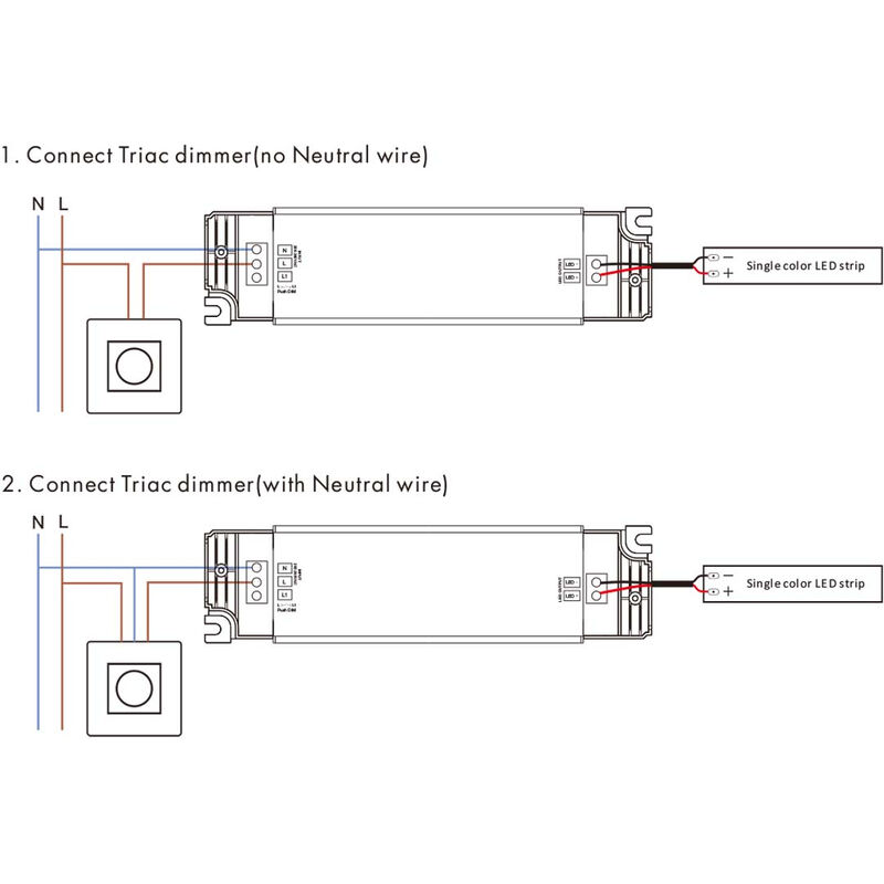 LEDLUX Alimentatore Dimmerabile CV 24V 40W Con Pulsante N.O. e Telecom -  A2Z WORLD SRL - A2Z WORLD SRL