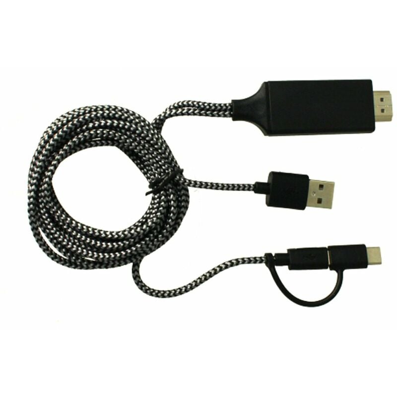 Adattatore Da USB Femmina A HDMI HDTV Cavo 2 Metri Per Smartphone Tablet A  TV Monitor Proiettore
