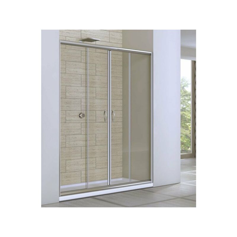 Mitepek - Porta doccia anta scorrevole cristallo 6mm opaco h190 cm Melada