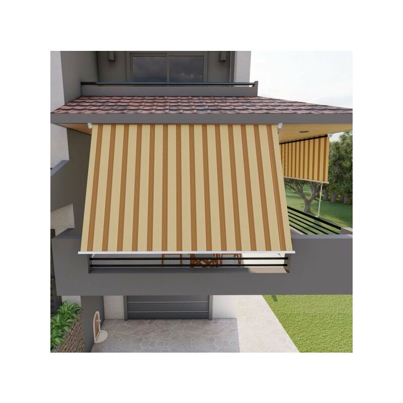 Tenda Da Sole Rettangolare Impermeabile X Cm Per Giardino Riparo Contro Pioggia Blocca Dei Raggi Uv Con Kit Di Fissaggio E Corda Bianco 79524600