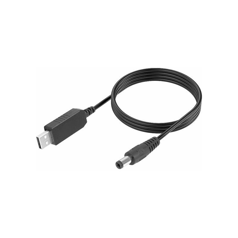 Cavo Convertitore Di Tensione Da USB 5V a Jack DC 5,5X2,1mm 12V Lunga 1M