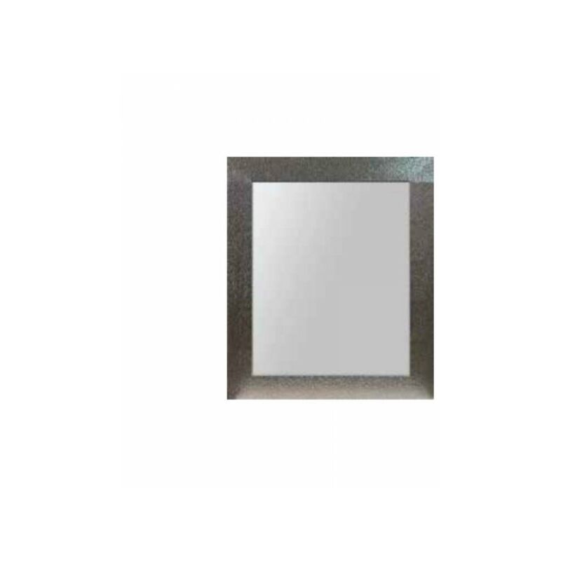 Specchio Da Parete 50 X 80 Cm Con Cornice Bianca Lucida