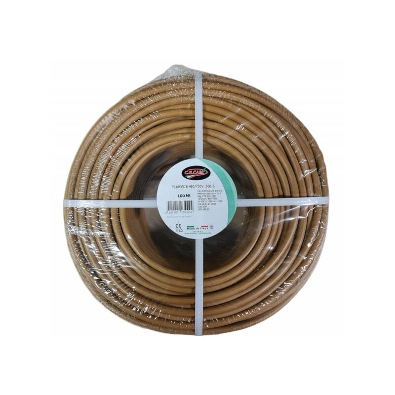 CAVO BIPOLARE FS18OR 2x1 mmq 300/500V CL. CCA MATASSA 100 m COLORE