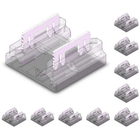 LEDLUX 4 Pezzi Connettore Striscia Led 2 PIN, Per Striscia Led Mono Colore ( Unire, Passo 12mm