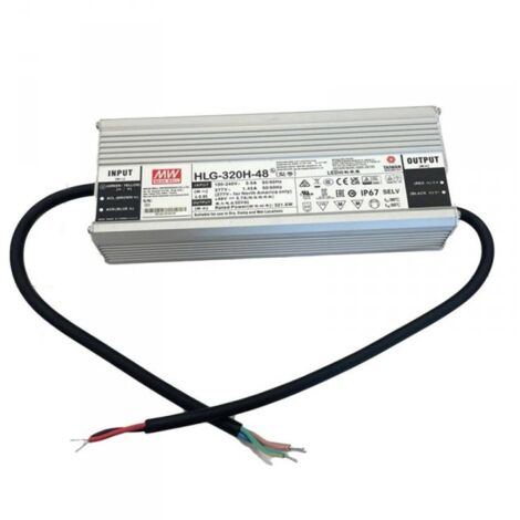 Controlador LED Mean Well HLG-320H-48B 320W 48V PWM - Carcasa de Aluminio Imperm