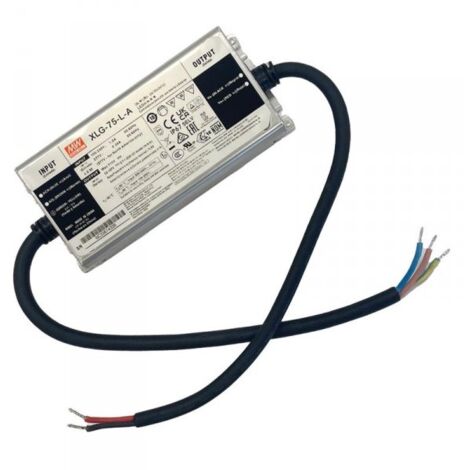 MW MEAN WELL XLG-75-L-A Led Driver Corrente Costante 700mA 53-107V 75W IP67 Input 220V e 110V