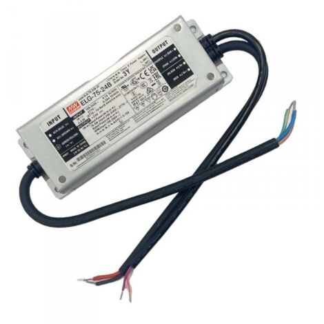 MW MEAN WELL ELG-75-24B-3Y Alimentatore Dimmerabile 0-10V PWM Resistenza IP67 75W 24V 3,15A Input 220V e 110V