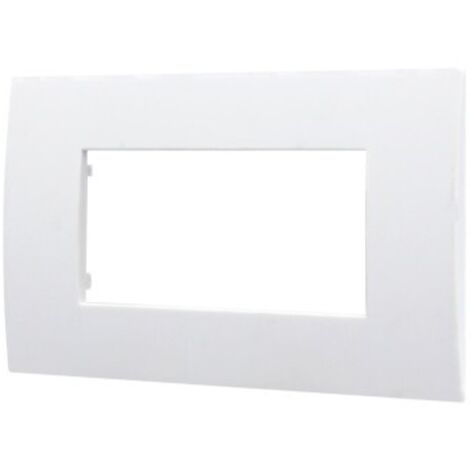 ETTROIT Placca Plastica Serie Venus 4P Colore Bianco Compatibile Con Vimar Arke VA83401
