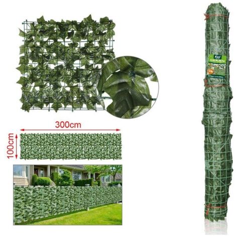 Siepe Finta Artificiale Rete Recinzione 1MX3M Con Foglie di Patate Dolce
