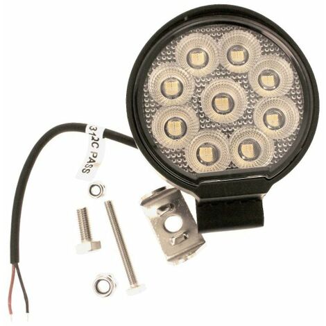 Faro Led da Lavoro Led Work Light Lampada Supplementare Rotondo 3,6'' 36W  3600LM 12V 24V