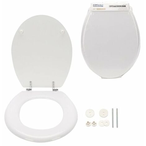 Sedile WC Copriwater Universale In Legno Forma O 18'' 425X362mm