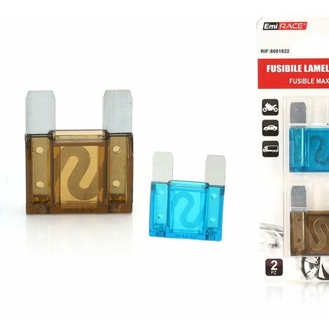 10 Fusibili Piatti Standard Da 50A - Per Auto E Impianti Elettrici