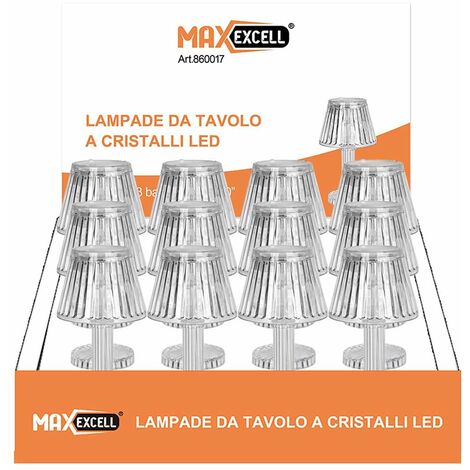 Mini Lampada LED RGB da Tavolo Ricaricabile, Abatjour con Effetto in  cristallo bagliore diamantato a LED