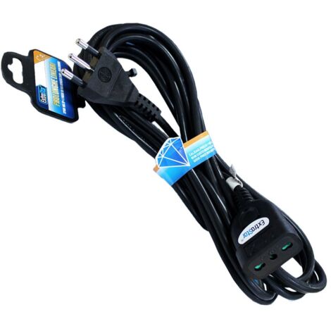 Prolunga tessile blu - con spina piatta nera - 3m (SCH