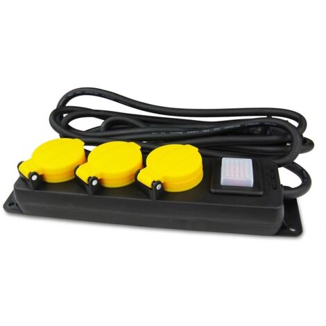 BG Electrical Presa Elettrica Esterna Singola Con Interruttore IP55 - Impermeabile Per Esterni, Garage, Capannoni