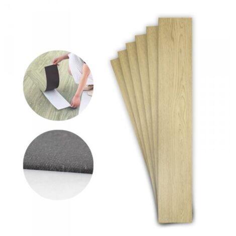 Pavimento PVC Adesivo Effetto Legno – 32 Piastrelle 90x15 Cm, Spessore 0,6 Mm, Impermeabile E Lavabile