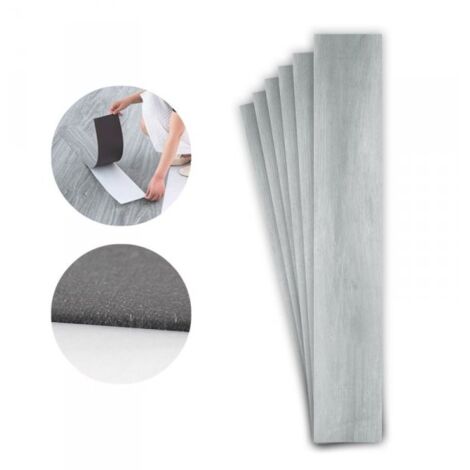 6 Piastrelle Adesive Pavimento in PVC Adesivo 914X152mm Effetto Legno Parquet