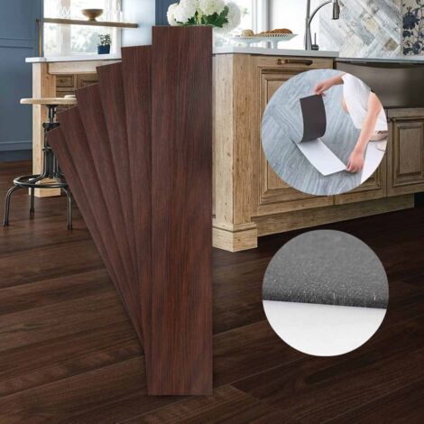 Pavimento Adesivo In PVC Effetto Legno - Piastrelle 30x30 Cm Impermeabili Per Bagno E Camera - Foto 4