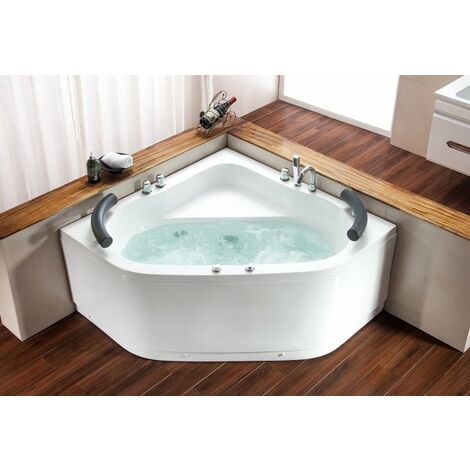 Vasca da bagno idromassaggio angolare 130x130x60cm Relpunt Takry