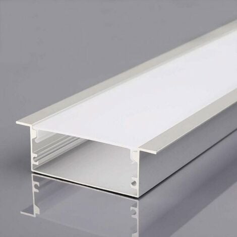 Profilo in Alluminio per Strip LED (Max l: 12,5mm) Copertura Satina