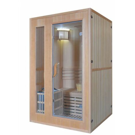 Sauna finlandese tradizionale 2 posti 120x110x190cm Relpunt Sdroe