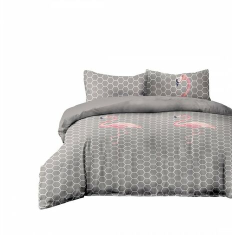 SET LENZUOLA BASIC - AMELIAHOME COLORE GRIGIO STAMPATO MOTIVI