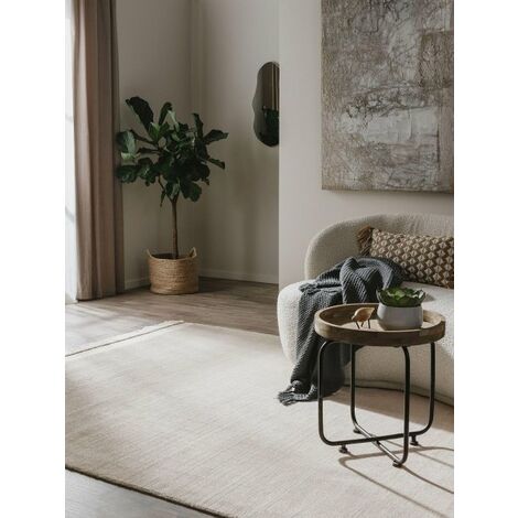 BENUTA - Tappeto bambino crema/taupe ø 120 cm rotondo