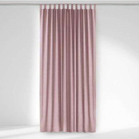 Tenda MILANA colore rosa stile classico bretelle per tende 10 cm ciniglia  140x245 homede