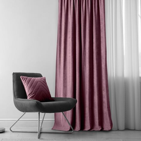 Tenda LUNARE colore lilla ricamato motivi boho nastro voal 140x270 CM