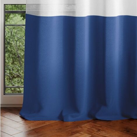 VidaXL Tenda Oscurante Effetto Lino con Occhielli Blue 290x245cm