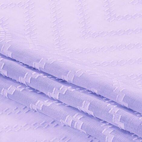 Tenda MOLISA colore lilla ricamato motivi boho nastro per le tende voal  140x270 ameliahome