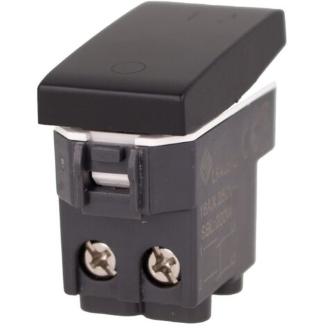 Interruttore Bipolare 2P 16A Colore Nero Compatibile Con Bticino Living e Vimar Plana