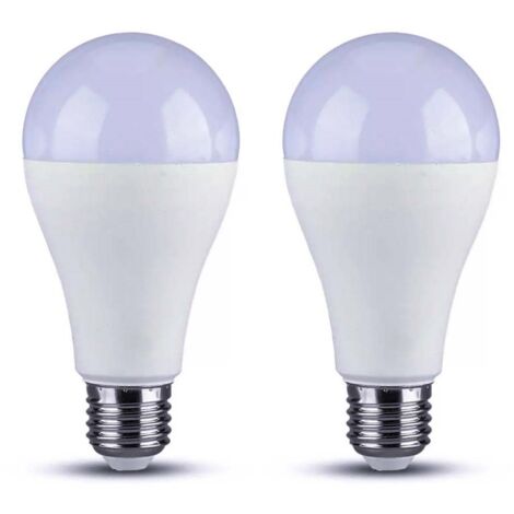 2 PZ Lampada A Led, Lampadina E27 A65 18W 2000LM Bianco Neutro 4200K