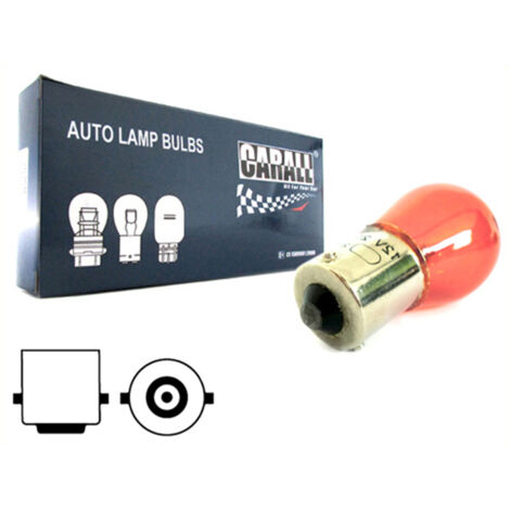 10 Lampade Alogene S25 PY21W 24V 21W BA15S Arancione Amber Piedi Diritti